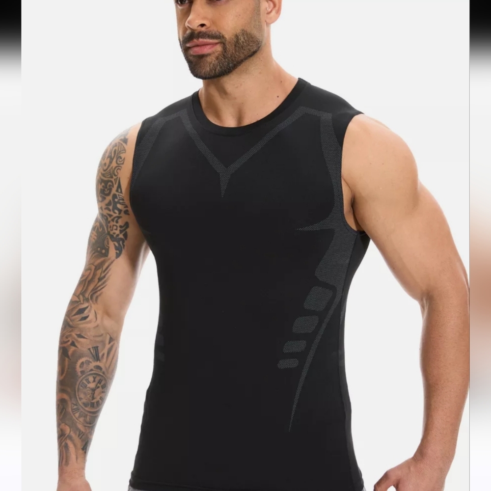 Men's Ionic Shaping Vest Breathable Quick Dry Sports Wrokout Compress Base Layer